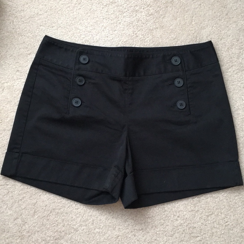 Express black high-waisted shorts